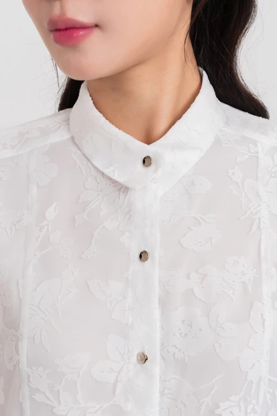 Áo sơ mi ren Jacquard Floral