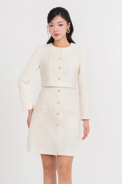 Đầm Tweed chữ A