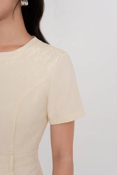 Đầm A Tencel vân hoa