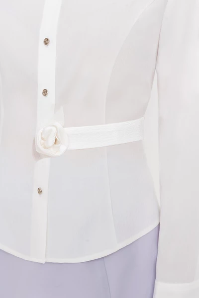 Áo sơ mi lụa trắng