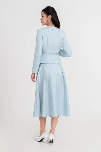 Áo vest Blue Tweed Flared