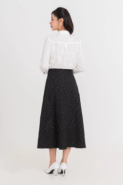 Áo sơ mi ren Jacquard Floral