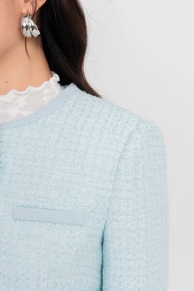 Áo khoác Tweed Pastel Blue