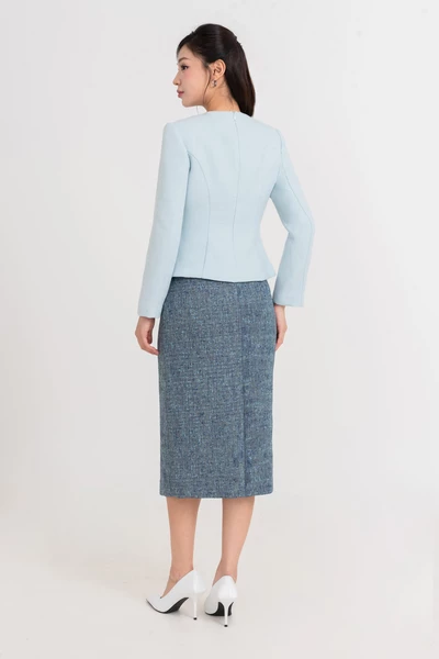 Áo vest Tweed Sunlit Blue