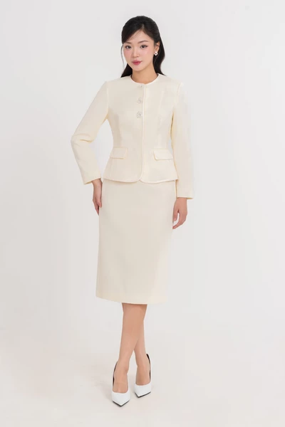 Chân váy bút chì Tweed