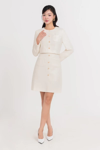 Đầm Tweed chữ A