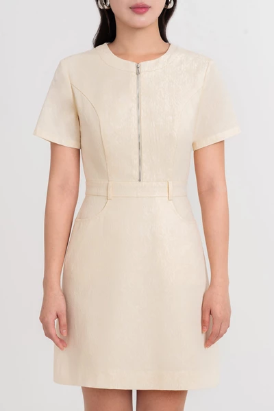 Đầm A Tencel vân hoa