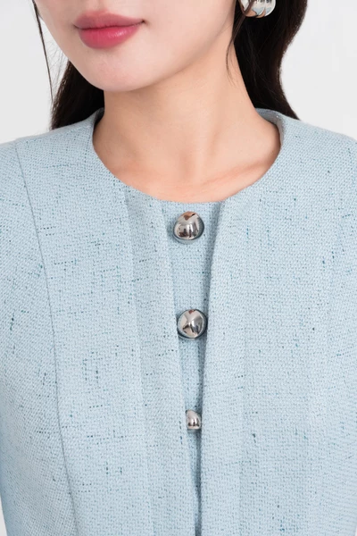 Áo vest Blue Tweed Flared