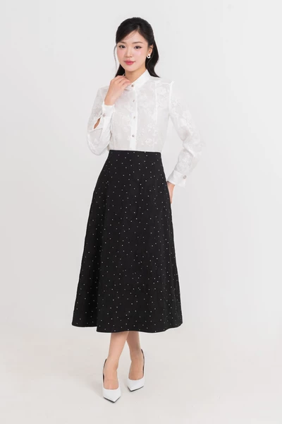 Áo sơ mi ren Jacquard Floral