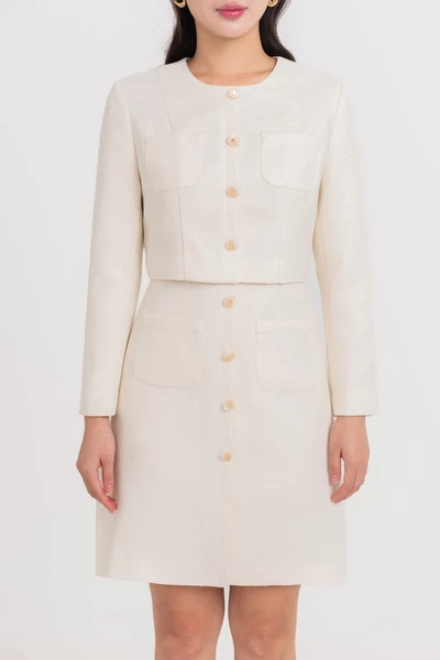 Đầm Tweed chữ A