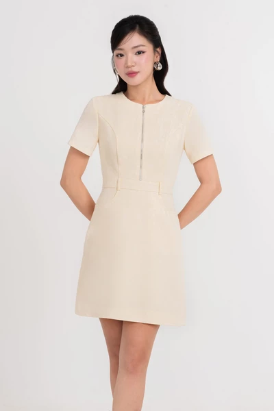 Đầm A Tencel vân hoa