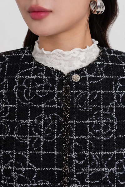 Áo khoác Tweed dáng ngắn