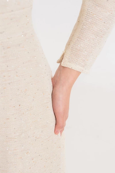 Đầm xòe Tweed Metallic