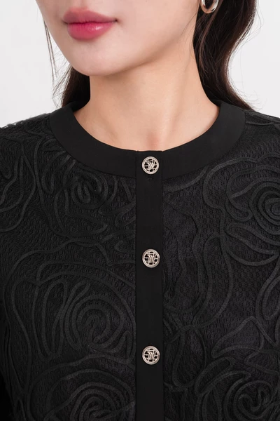 Áo khoác ren dệt kim