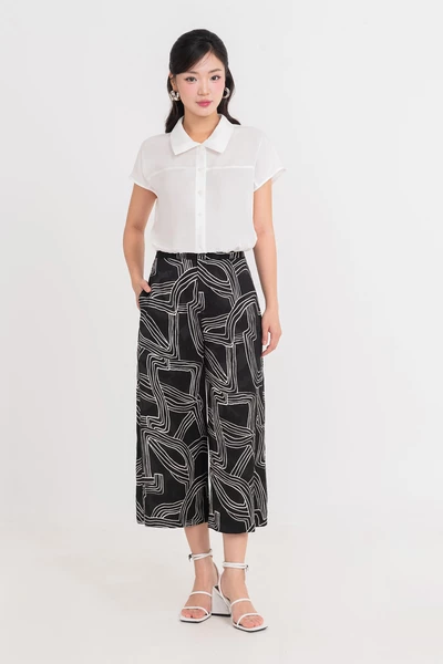 Áo sơ mi lụa tay liền