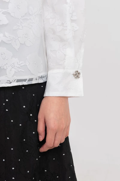 Áo sơ mi ren Jacquard Floral