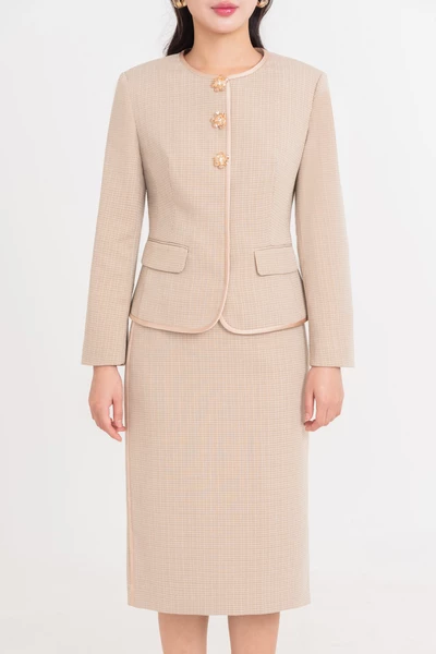 Chân váy bút chì Tweed