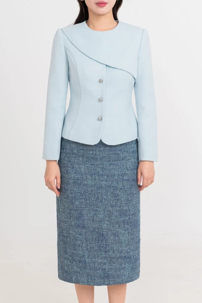 Áo vest Tweed Sunlit Blue