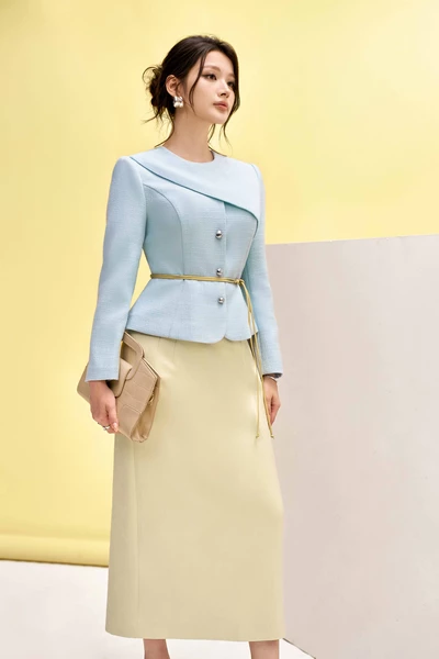 Áo vest Tweed Sunlit Blue