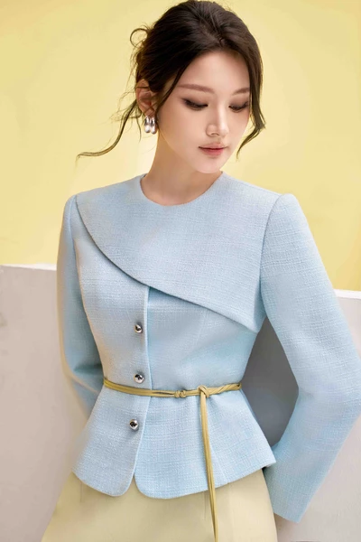 Áo vest Tweed Sunlit Blue