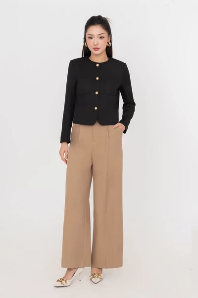 Áo khoác Twill dáng lửng