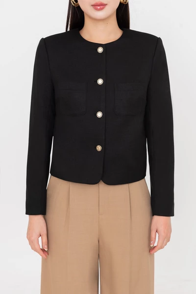 Áo khoác Twill dáng lửng