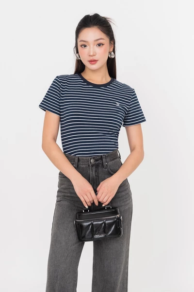 Red Striped T Shirt - Áo thun kẻ cotton