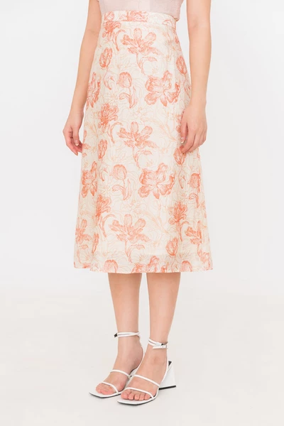 Chân váy Floral Coral