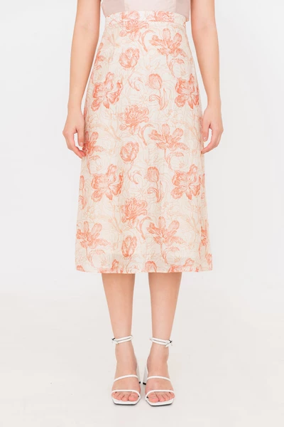 Chân váy Floral Coral