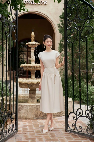 Đầm xòe thắt eo ELYSIA 48B0475