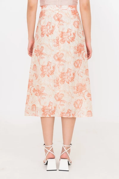 Chân váy Floral Coral