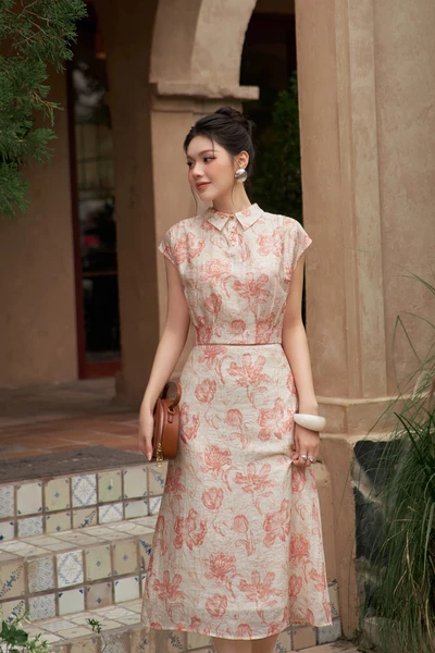 Chân váy Floral Coral