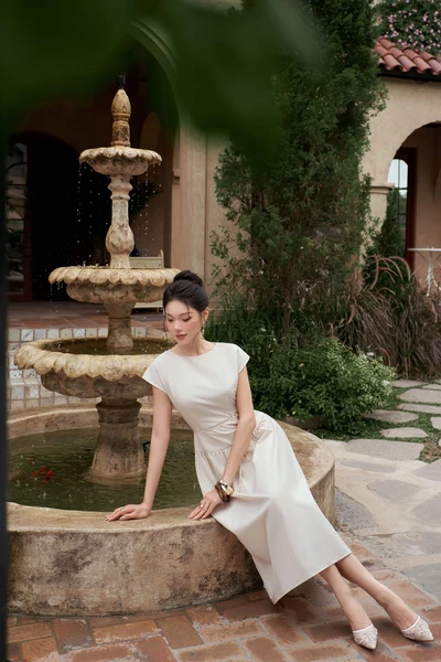 Đầm xòe thắt eo ELYSIA
