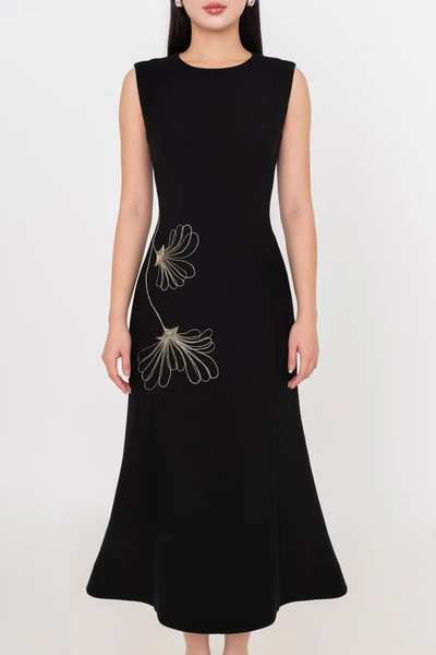 Blanche Cape Dress - Đầm dạ hội phối Cape thêu hoa