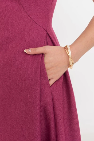 Đầm A xếp ly Rose Ruby