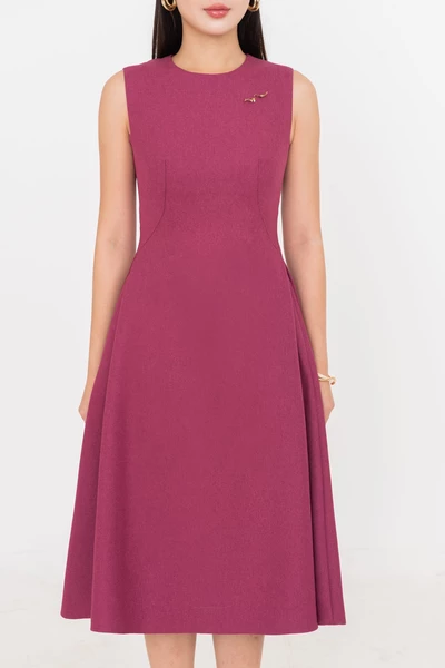 Đầm A xếp ly Rose Ruby