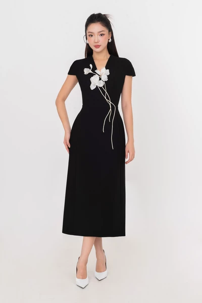 Noir Éternelle Dress - Đầm dạ hội hoa lụa