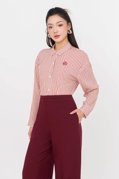Áo sơ mi Stripe Tencel