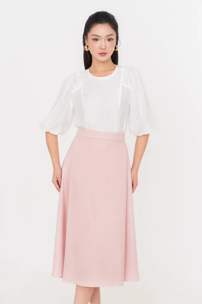 Elegant Silk Blouse - Áo sơ mi tay lỡ