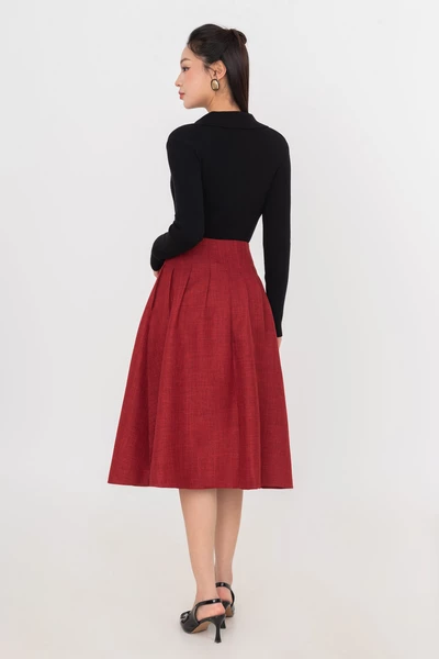 Chân váy xòe Red Flare