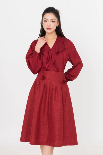 Chân váy xòe Red Flare