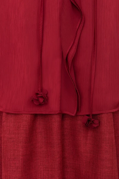 Áo sơ mi Ruffle Elegance