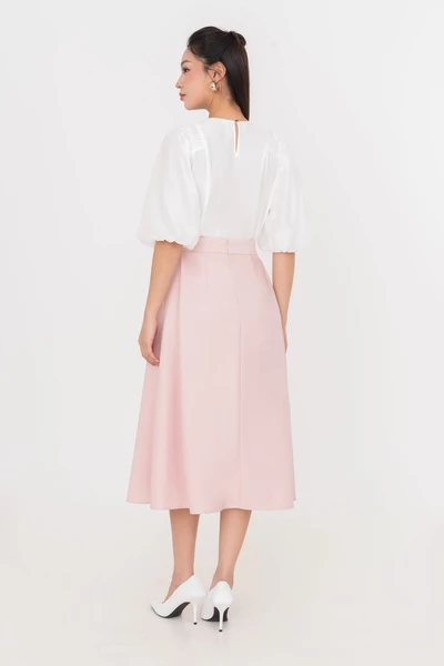 Elegant Silk Blouse - Áo sơ mi tay lỡ