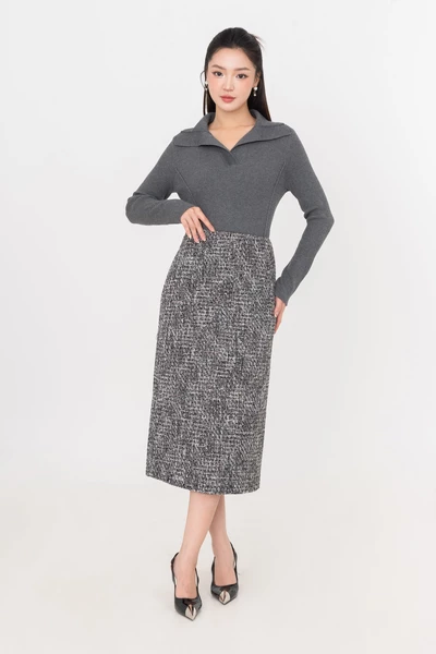 Áo len gân cổ Polo