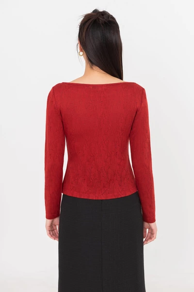 Áo len dệt kim vân hoa