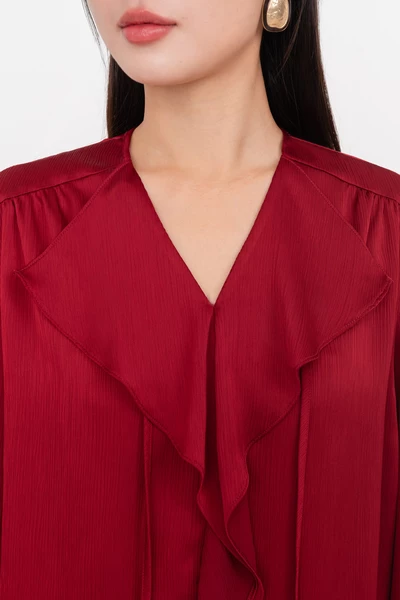 Áo sơ mi Ruffle Elegance