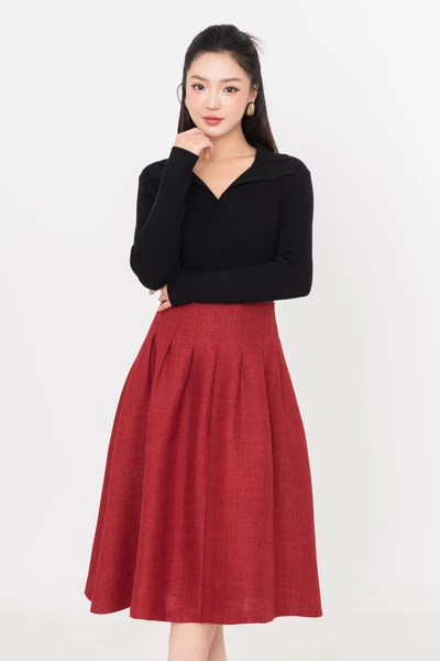 Chân váy xòe Red Flare