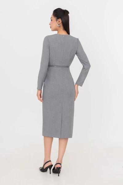 Đầm ôm cổ lệch Grace