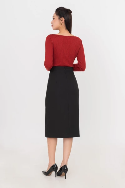 Chân váy Tweed Wrap