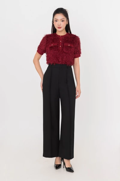 Áo len Ruby dệt sợi tua